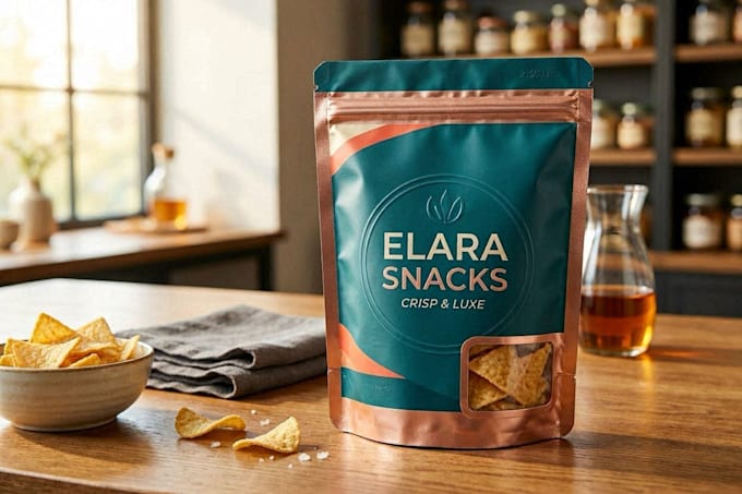 design creative box, pouch and label packaging design