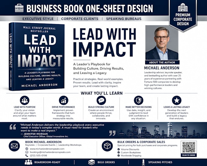 design business book one sheet and summary