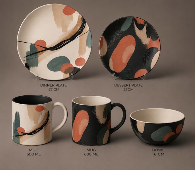 do modern ceramic mug, plate, bowl ,tableware design series