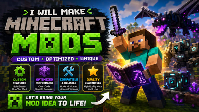 create minecraft mods for you