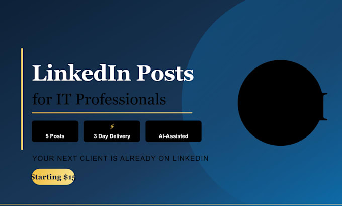 write linkedin posts for IT professionals
