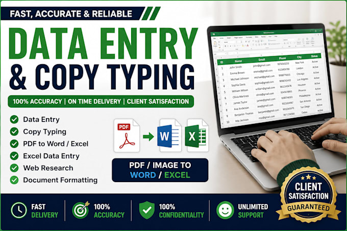 copy typing and data entry