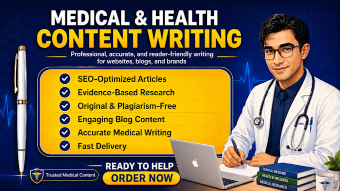 write SEO medical and health articles and blogs