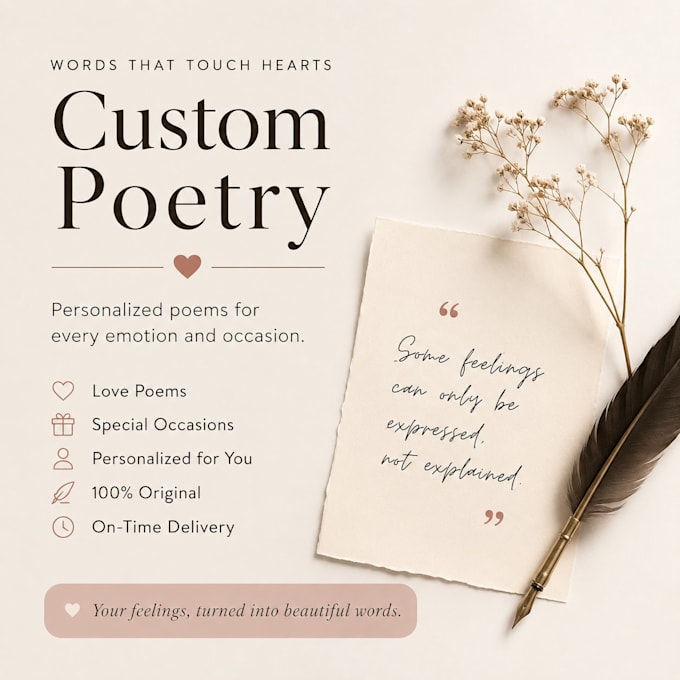 write a beautiful, personalized poem for any occasion