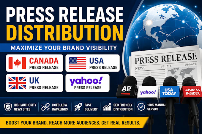 do press release distribution, canada press release, yahoo press release, USA UK