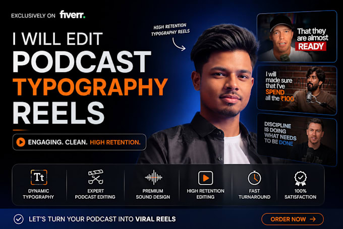 edit your podcast typography reels
