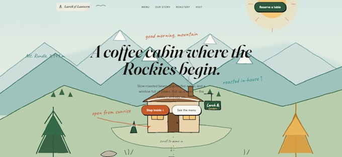 create a modern coffee shop website