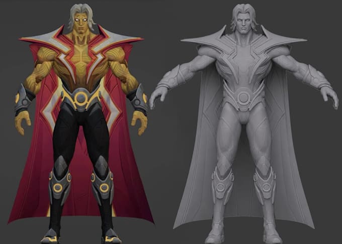 do 3d character modeling for animation, ue, and VR