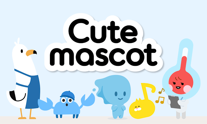 design a cute and kawaii flat vector mascot character
