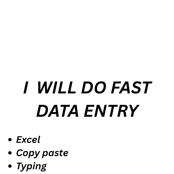 do fast and accurate data entry work