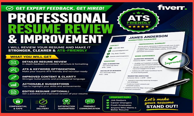 professionally review and improve your ats friendly resume