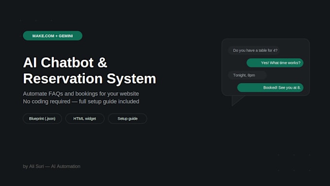 build an ai chatbot and automation system using makecom and gemini