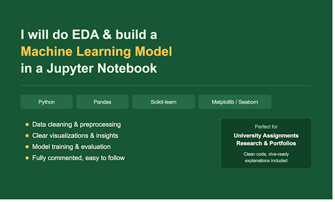do eda and build a machine learning model in jupyter notebook