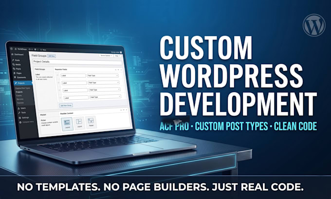 build a custom wordpress website with acf pro, custom post types and theme