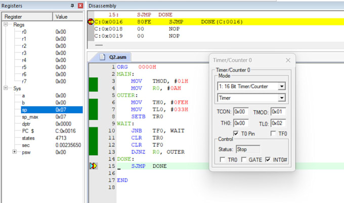 help you debug your 8051 or 8086 assembly code