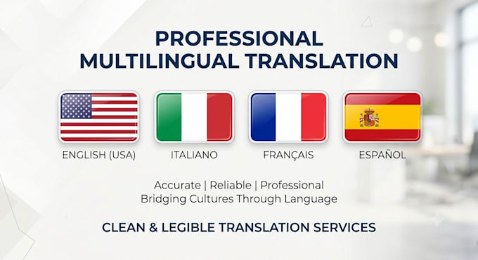 be your multilingual translator and proofreading