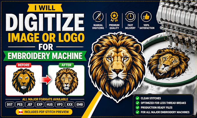 digitize image for embroidery machine