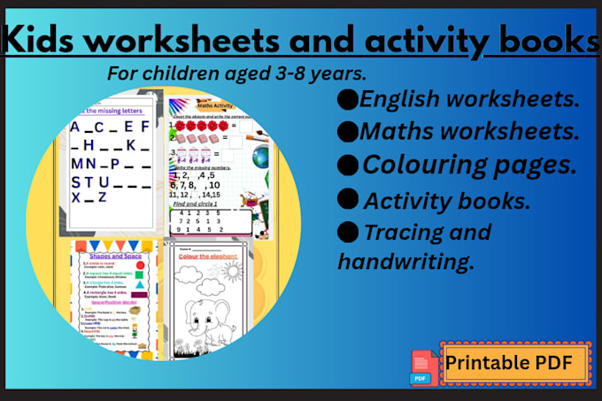 create kids worksheets and learning activity books
