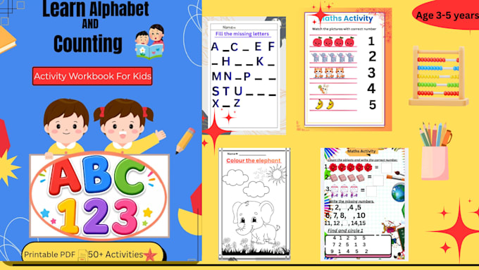 create kids worksheets and learning activity books