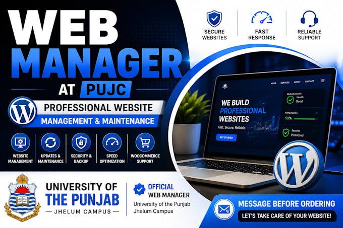 be your web manager and maintenance expert