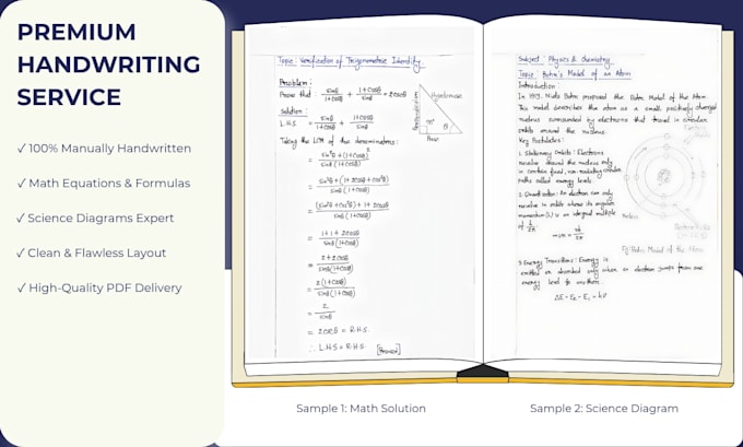 do manual handwriting, copy typing, equations, and science diagrams
