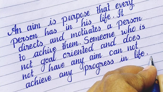 write beautiful handwritten letters and calligraphy for you