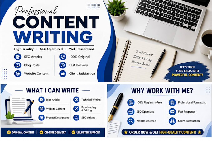 write professional articles, blog posts, and website content