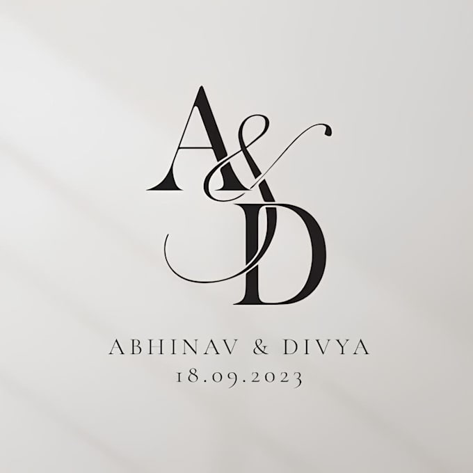 design luxury modern minimalist weeding logo and monogram