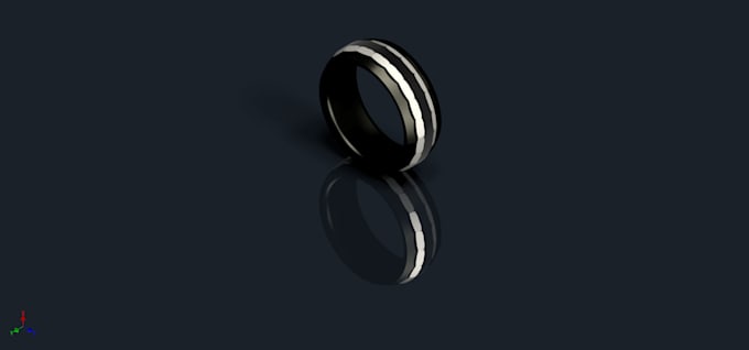 design mens ring cad and rendering