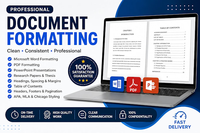 microsoft word documents, pdfs, and powerpoint presentations