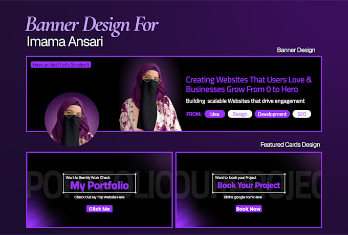design a professional linkedin banner for your profile