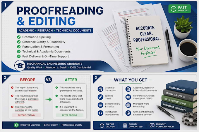 proofread and edit your academic research, or technical documents