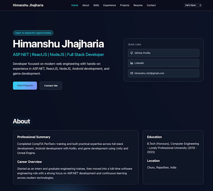 create websites and manage databases and data