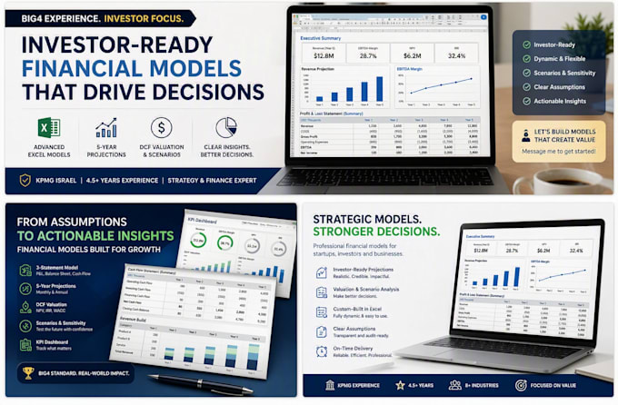 build an investor ready financial model, dcf and forcast