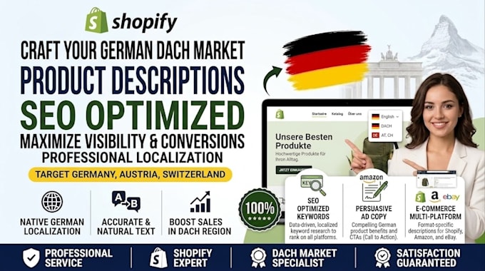 write SEO optimized german dach product description for shopify, amazon and ebay
