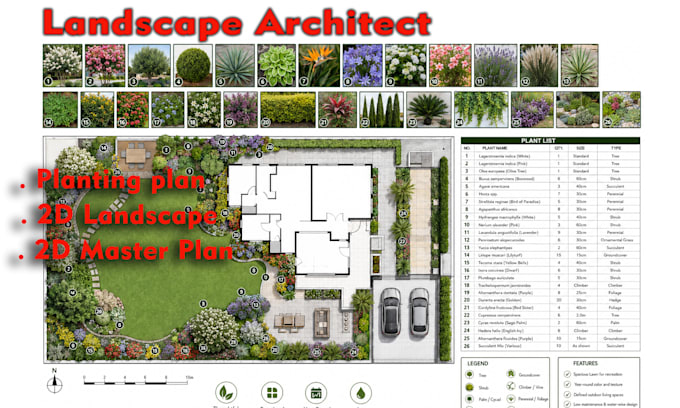 2d landscape planting plan master plan backyard design as landscape architect
