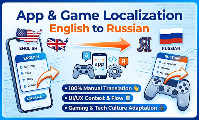 localize games, apps, and software into russian