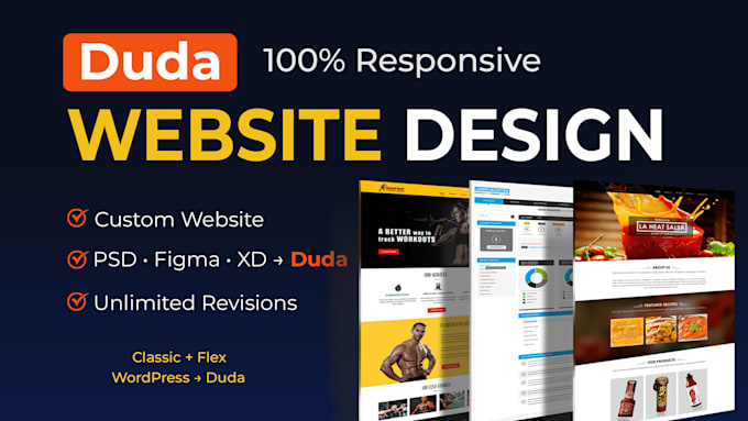 build and design a website using the duda website builder