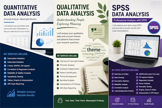 professional quantitative data analysis for your reseach