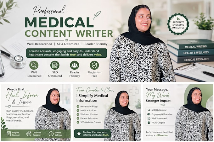 write professional medical and wellness art