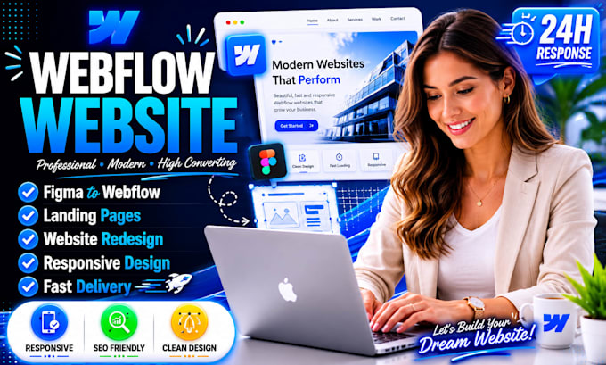 develop a webflow website from figma or redesign your webflow site