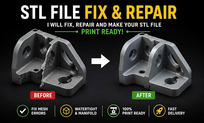 repair and customize stl files for 3d printing fast