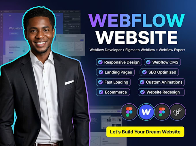 design and develop webflow website, figma to webflow, webflow developer
