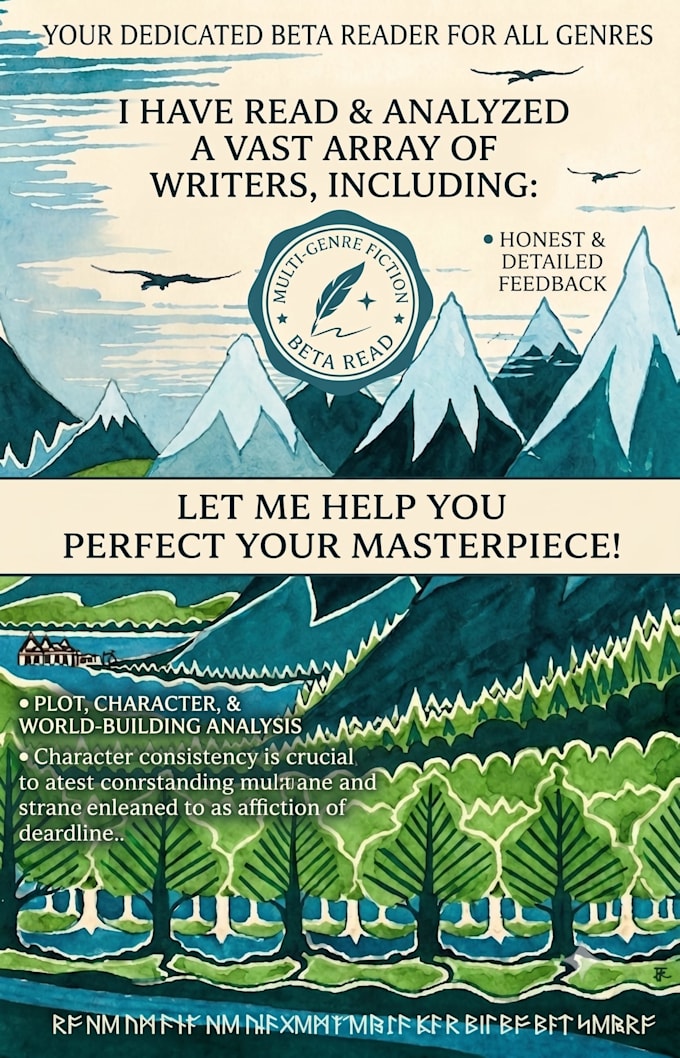 be your versatile beta reader for any genre or fiction story