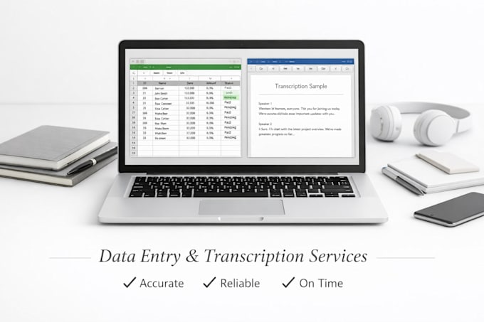 do fast and accurate data entry and transcription