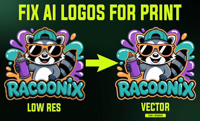 vector trace, redraw logo to high quality print ready vector