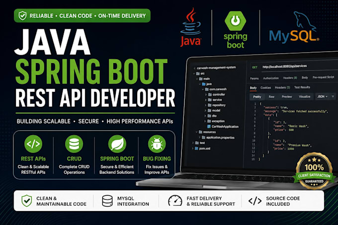 develop java spring boot rest API
