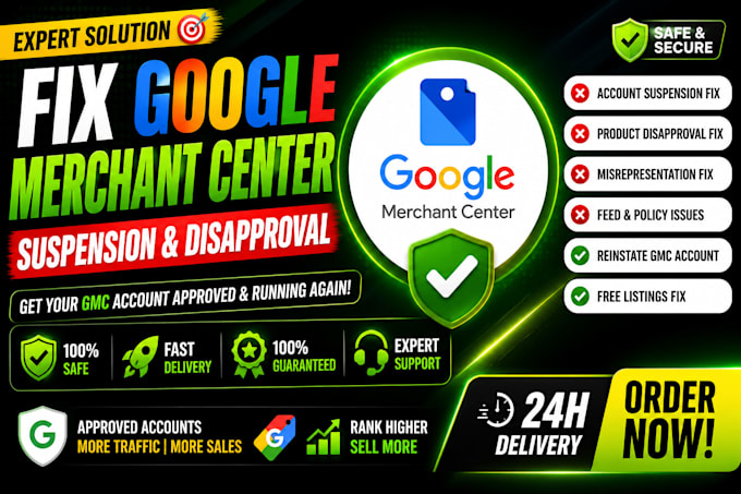 fix gmc account suspension and product disapproval