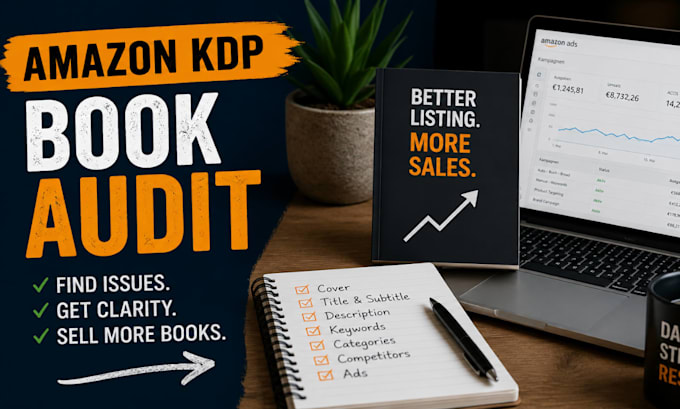 audit and optimize your amazon KDP book listing for more sales