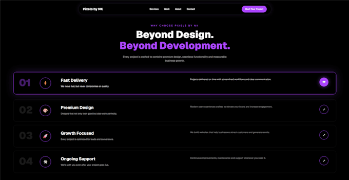 build a modern responsive react website with tailwind CSS